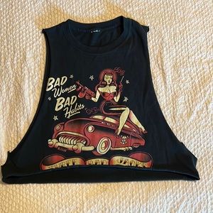 Three Bad Jacks cropped tshirt